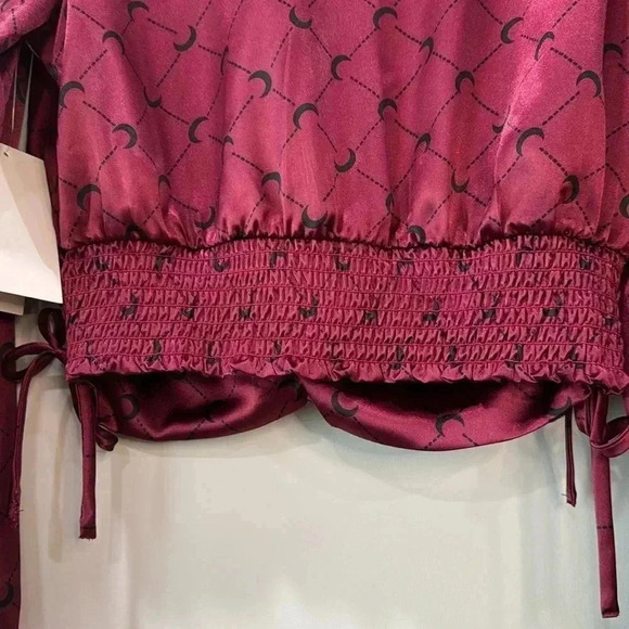 Meraki Juniors Long Sleeve Deep Plunge Neck Blouse - Size S - Picture 9 of 12